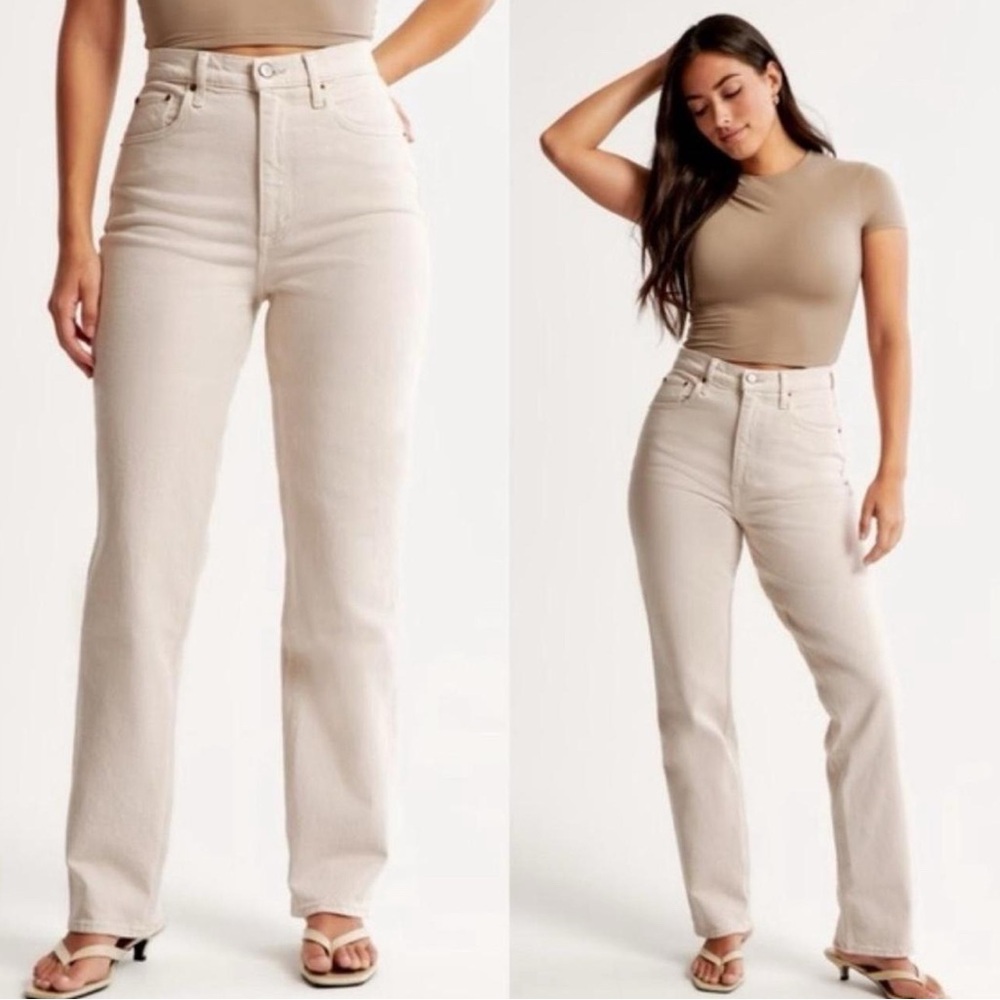 Abercrombie & Fitch The 90s Straight Leg Ultra High Rise